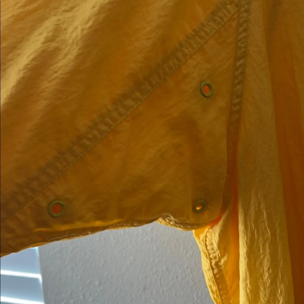 LIZ WEAR Vibrant Yellow Bomber Jacket with Striped Collar and Relaxed Fit - Picture 4 of 13